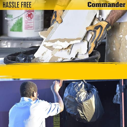 Commander 42 Gallon 3 MIL Black Heavy Duty Contractor Bags - 33" x 45" - Pack of 20 - For Contractor, Industrial, & Commercial - style: 42 Gal, 3 Mil, 20 Count