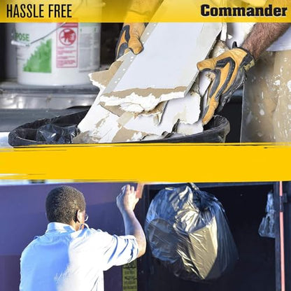 Commander 42 Gallon 3 MIL Black Heavy Duty Contractor Bags - 33" x 45" - Pack of 20 - For Contractor, Industrial, & Commercial - style: 42 Gal, 3 Mil, 20 Count