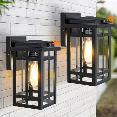2 Packs Dusk to Dawn Outdoor Wall Lighting 9.76'', Black - color: Black, size: 9.76''-Dusk to Dawn Sensor-2pcs
