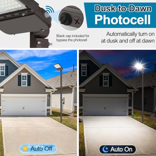 LED Parking Lot Light 240W/200W/150W Adjustable with Slip Fitter - size: 240W-Slip Fit-1Pack