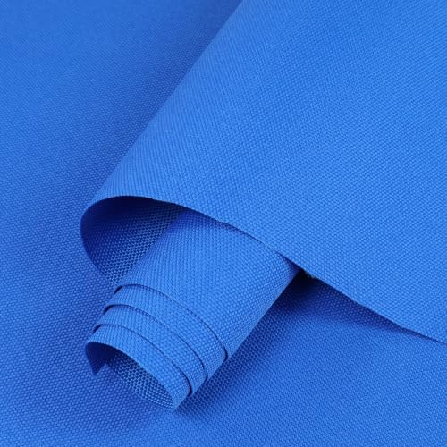 Marine Waterproof Canvas Fabric 600 Denier 60" Wide by 360" Canvas Cordura Material with Waterproof PU Backing for Car Boat Home Awning Tent Cushion, Blue - color: Blue, size: 60" Wide By 360"