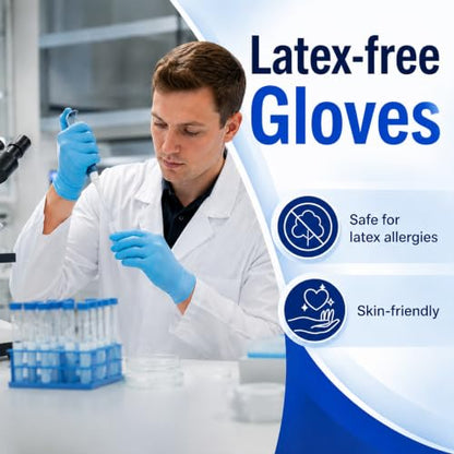 Nitrile Disposable Gloves 5 Mil, X-Large, 100 Count - color: Blue, size: X-Large