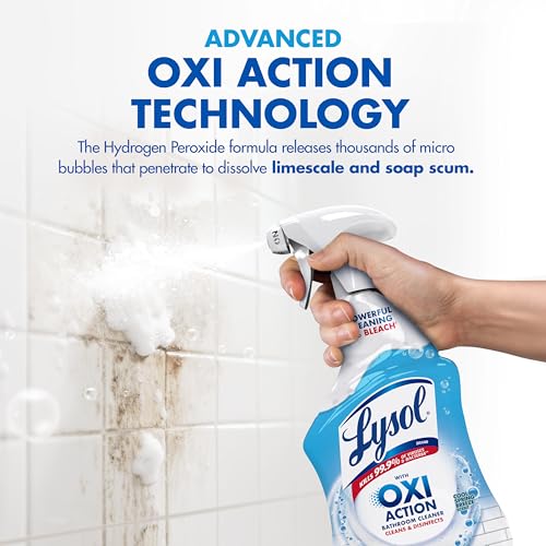 LYSOL OXI Action Bathroom Cleaner Spray, Disinfectant Spray, 32 oz - style: Hydrogen Peroxide