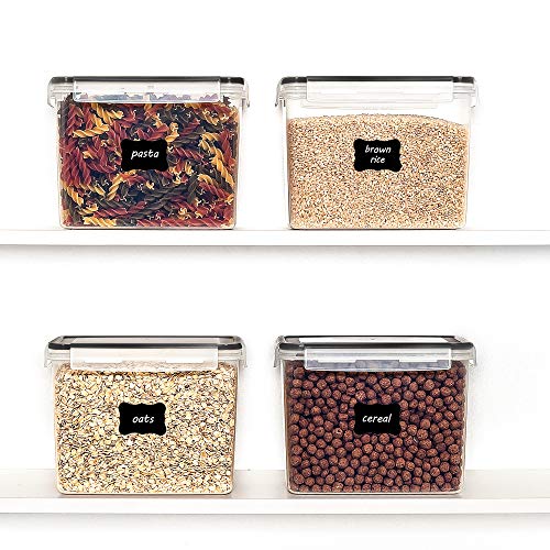 Vtopmart 3.6L Food Storage Containers, 4 PCS, Black - color: Black, size: 3.6L