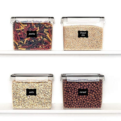 Vtopmart 3.6L Food Storage Containers, 4 PCS, Black - color: Black, size: 3.6L