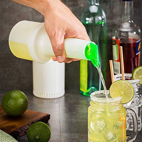 Restaurantware Plastic Storage Container Bottle, Quick Pour, 0.5 qt - color: Green, size: 16 Ounces