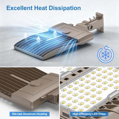 200W LED Parking Lot Light 30000LM Commercial LED Shoebox Light AC 100-277V - size: AC 100-277V | 3/4/5000K - 2-in-1 Mount