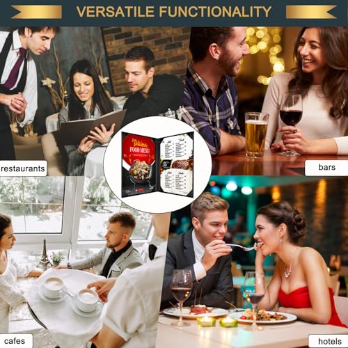 8.5x11 Restaurant Menu Book Cover Holder Water Proof Dinner Menu Cover Holder for Restaurant Hotel Bar Cocktail Menu Folder - size: 8.5"x11" (2 views/ 1pack)