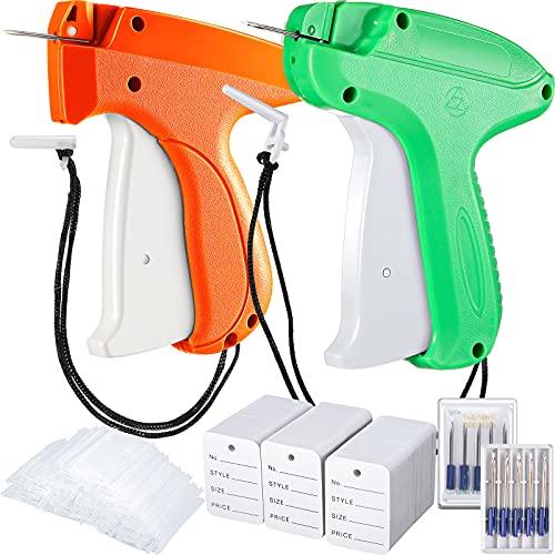 Honoson 1112 Pcs 2 Price Tagging Gun for Clothing, Light Green, Orange - color: Light Green, Orange