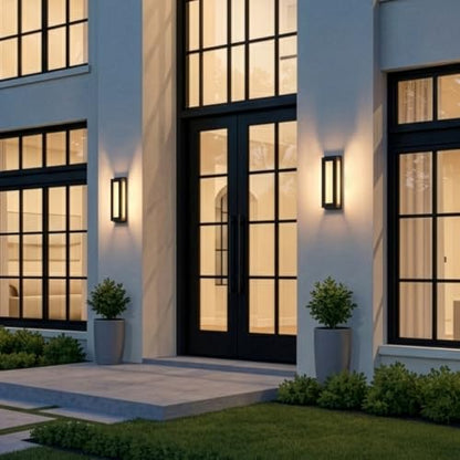 LEONLITE 5CCT 19 Inch LED Outdoor Wall Light, Rectangular Frame