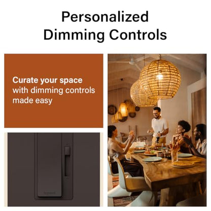 Legrand Radiant 150W LED Dimmer Light Switch 3-Way Rocker Dark Bronze 1Pack - color: Dark Bronze