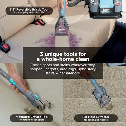 Shark StainStriker Portable Carpet/Upholstery Cleaner, 4 Tools, PX202BRN - style: StainStriker + 4 Tools + XL Cleaning Solutions