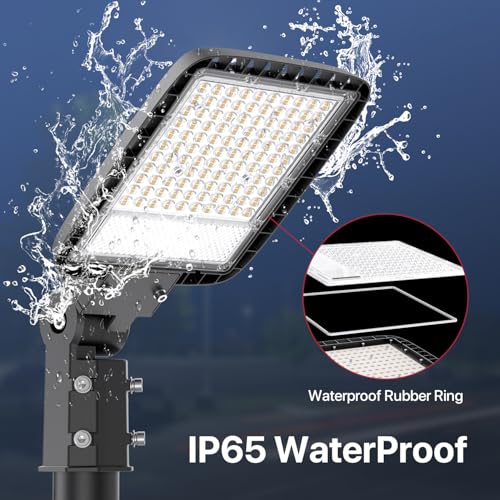 Kifflux 150W Led Parking Lot Light 120V Slip Fit Pole Mount Dusk to Dawn - size: 150watt 1pack