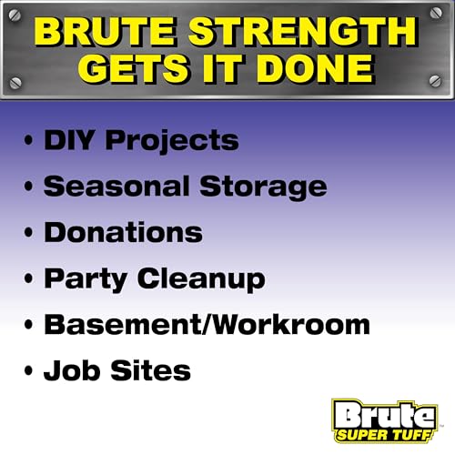 Brute Super Tuff Heavy Duty 2.0 MIL Contractor Bags, Large Trash Bags, Twist Tie Closure, Black, 42 Gallon, 20 Count (Pack of 4) - size: 20 Count (Pack of 4), style: Contractor (42 Gallon)