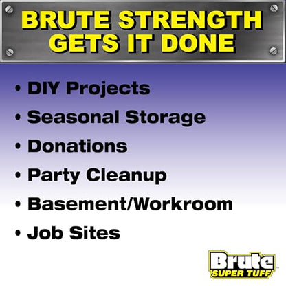 Brute Super Tuff Heavy Duty 2.0 MIL Contractor Bags, Large Trash Bags, Twist Tie Closure, Black, 42 Gallon, 20 Count (Pack of 4) - size: 20 Count (Pack of 4), style: Contractor (42 Gallon)