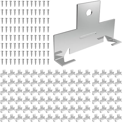 96PCS Retrofit Recessed Light Clips Housing C Clips for Downlight,with Self Tapping Screw,Metal Recessed Lighting Clips for Down Light Can Lighting,for use with Torsion Springs - size: 96pcs