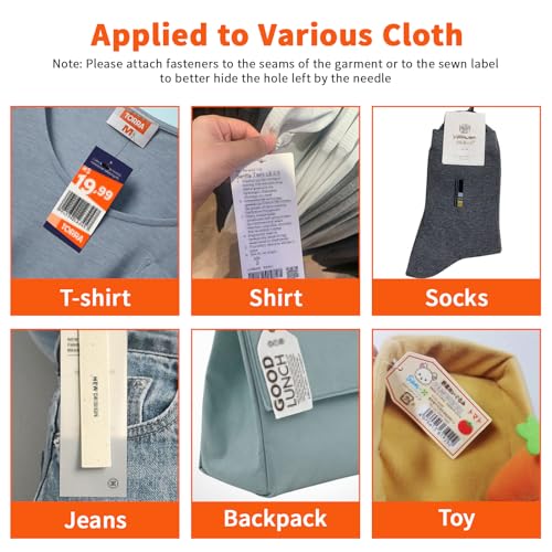 Standard Tagging Gun Price Garment Tag Attacher Gun for Clothing with 5 Needles and 1000 1.4inch Barbs Fasteners for Fine Tagging Applications Orange - color: Orange2