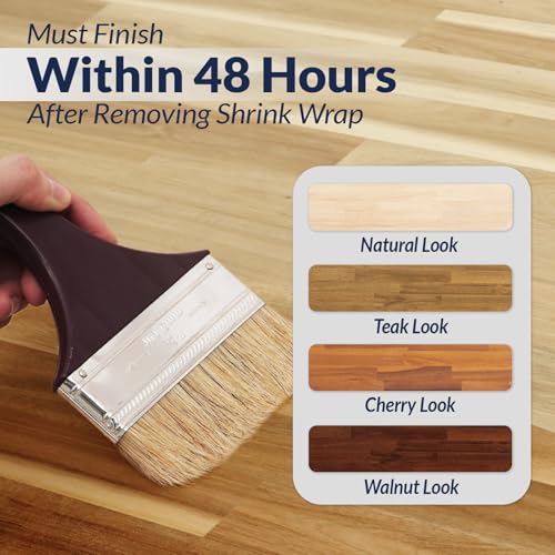 Howizz Acacia Butcher Block Shelf 12 x 24 x 1.5 Inches, Unfinished Solid Wood Countertop Shelf Board, Wooden Plank Board - color: Acacia - Finger Joint - Natural - Unfinished, size: 24"L x 12"W x 1.5"Th