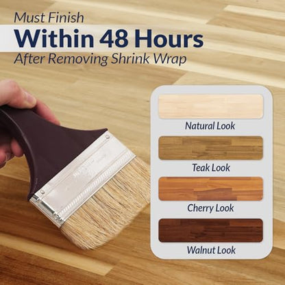 Howizz Acacia Butcher Block Shelf 12 x 24 x 1.5 Inches, Unfinished Solid Wood Countertop Shelf Board, Wooden Plank Board - color: Acacia - Finger Joint - Natural - Unfinished, size: 24"L x 12"W x 1.5"Th