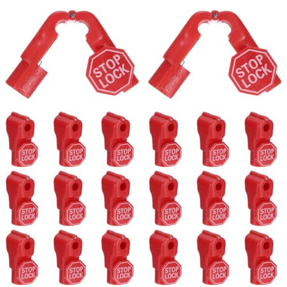 uxcell Pegboard Hook Stop Locks, 6mm Red Display Hook Locks 20Pcs - color: Red, size: 6mm