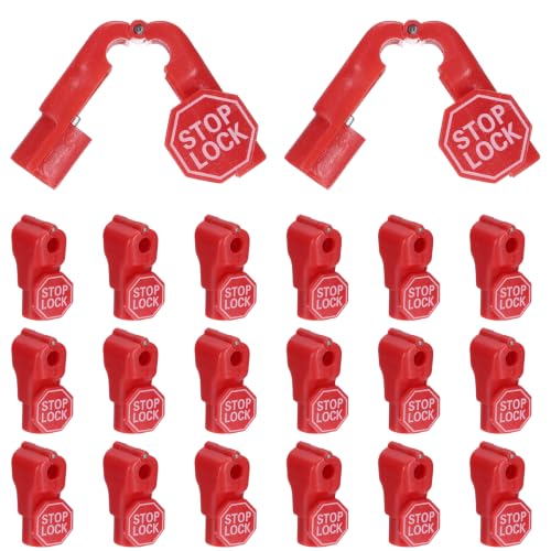 uxcell Pegboard Hook Stop Locks, 7mm Red Display Hook Locks 20Pcs - color: Red, size: 7mm
