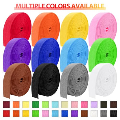 Polypropylene Webbing 1 Inch 1.5 inch 2 inch Nylon Webbing Straps, 5 10 25 50 100 Yards Webbing Strapping - color: Yellow, size: 1.5 Inches x 50 Yards