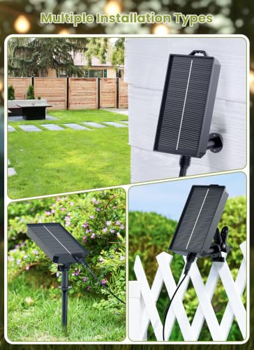 Brightown 76FT Solar String Lights Outdoor, IP65 Waterproof, Remote, Timer - size: 76Ft