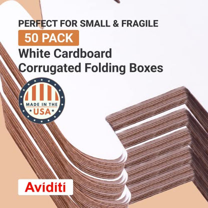 BOX USA Shipping Boxes Small 6"L x 4"W x 3"H 50-Pack - Corrugated Cardboard Box for Moving, Mailing, Packing, Packaging and Storage - size: 6x4x3