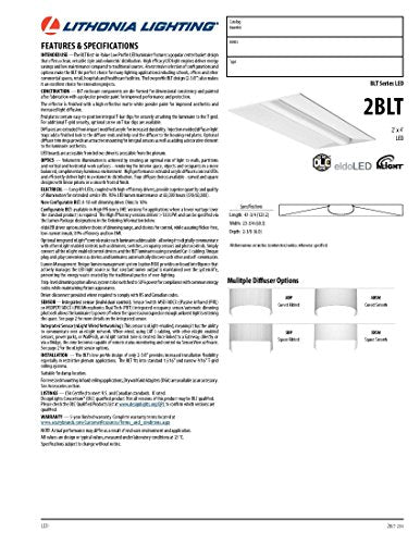 Lithonia Lighting 2BLT4 46L ADP LP835 4600 lm 3500K Best-in-Value Low-Profile Recessed LED Luminaire, 2' x 4' - size: 2 x 4 Foot, style: 3500K - Bright White/4600 Lumens