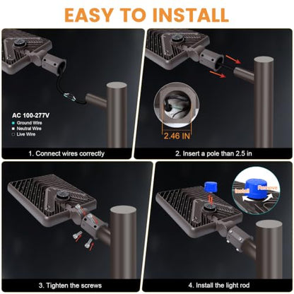 480W LED Parking Lot Light, 72000LM 5000K Dusk to Dawn Pole Mount - size: 480W/1Pack