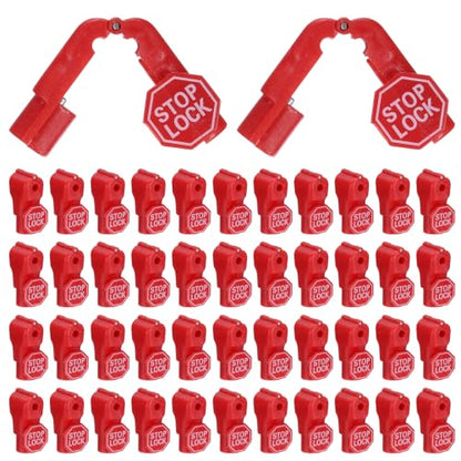 uxcell Pegboard Hook Stop Locks, 5mm Red Display Hook Locks 50Pcs - color: Red, size: 5mm