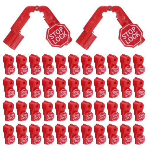 uxcell Pegboard Hook Stop Locks, 5mm Red Display Hook Locks 50Pcs - color: Red, size: 5mm