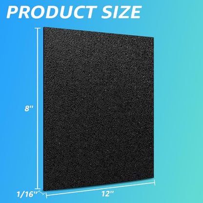 Art3d ABS Plastic Sheets, 1/16" Thick, Rigid Textured, 2-Pack of 8 x 12" - size: 8" x 12", 1.5mm Thick