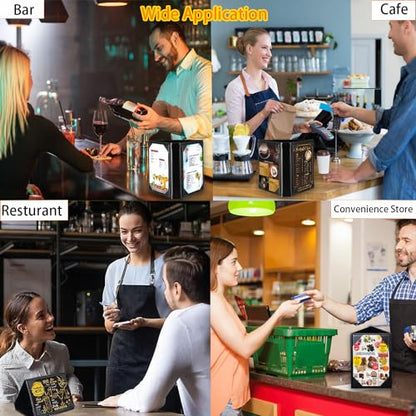 5x7 Inch Table Tent Leather Menu Holder Sign Display Black Menu Covers for Cafes Bars Restaurant 3 sided triangle shape table tent 1 pack - size: 1 pack/5x7 inch/3-side