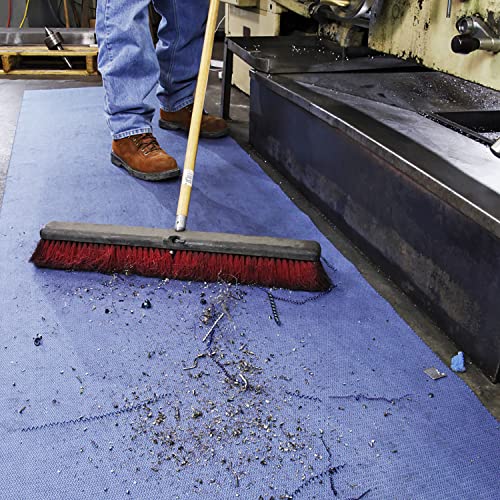 PIG Industrial Absorbent Grippy Floor Mat | Adhesice-Backed Grippy | 32"W x 50'L | 5.25 Gallons Absorbency per Roll | Mediumweight | Blue | MAT3250 - size: 32" x 50'
