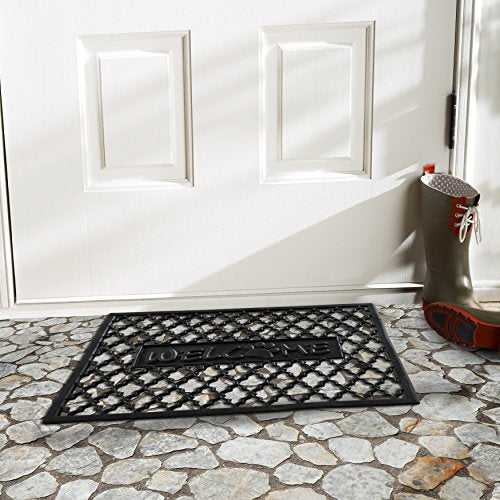 Calloway Mills 102752436 Rubber Welcome Paw Doormat, 24" x 36" - color: Welcome Paw, size: 2' x 3' (Rectangular)
