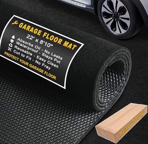 Heavy Duty Garage Floor Mat, Garage Mats for Floor, Garage Mat, 22'x8'10" - size: 8'10" x 22' (Rectangular)