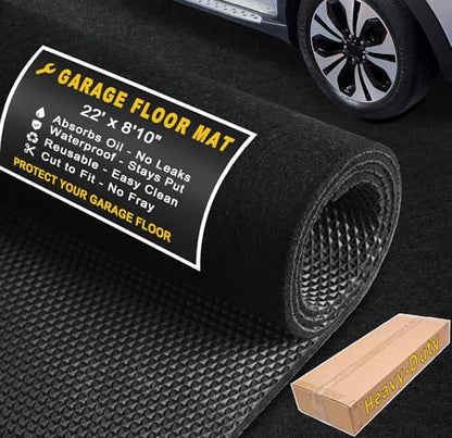 Heavy Duty Garage Floor Mat, Garage Mats for Floor, Garage Mat, 22'x8'10" - size: 8'10" x 22' (Rectangular)