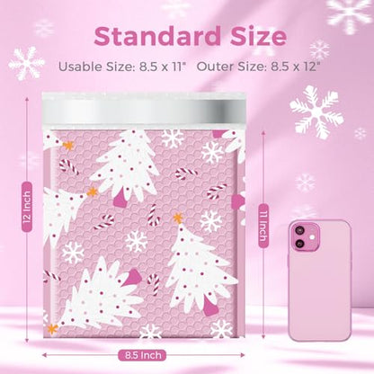 Metronic Bubble Mailers 8.5x12 Inch 40 Pack Cute Bubble Mailers - color: Pink Tree, size: 8.5x12" 40PC