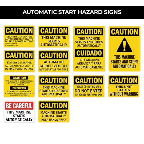 StickerJet Robot Operating Area Do Not Enter Signs 5Pc - 10" x 14" - color: Robot Operating Area Do Not Enter, size: 10" x 14"