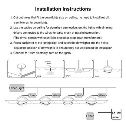 3 Inch LED Recessed Lighting, Dimmable Downlight 5W (40W Halogen Equivalent), CRI 80, 3000K Warm White Ceiling Light with LED Driver (4 Pack) - color: 3000k (Warm White), size: Black-3Inch-4Pack