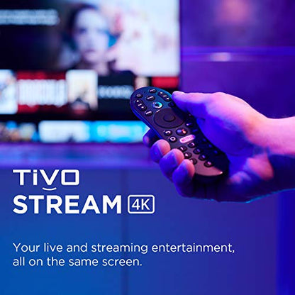 TiVo Stream 4K – Every Streaming App and Live TV on One Screen – 4K UHD, Dolby Vision HDR and Dolby Atmos Sound – Powered by Android TV – Plug-In Smart TV, One size