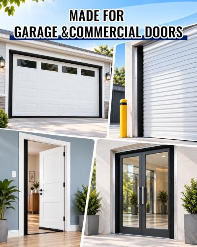 1 Pack Garage Door Side Seal, 45° Double-Row Brush Sweep, 3.3 FT