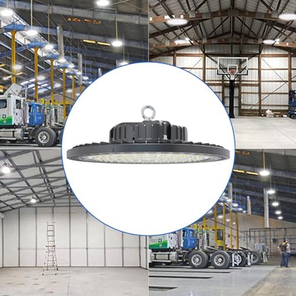 150W UFO High Bay LED Shop Lights, 6 Pack, 21000 LM, 5000K, AC110-277V