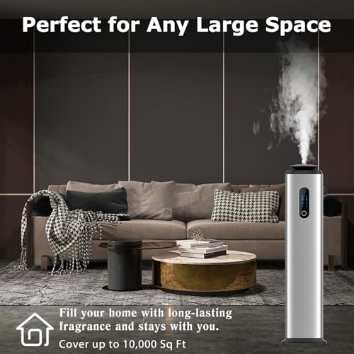 Hotel Scent Diffuser Cover 10000 Sq.Ft, Scent Air Machine for Home & Office - color: Silver