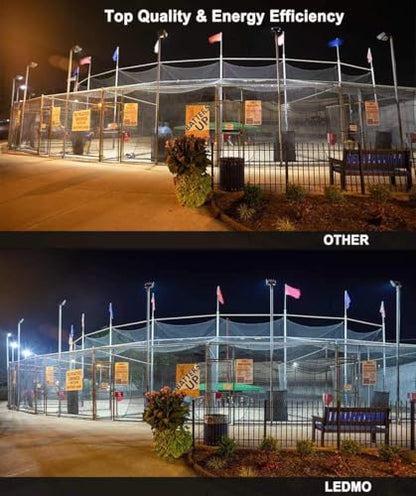 ledmo 200W LED Parking Lot Light Dusk to Dawn Photocell 5000K 26000LM - size: Small/200/Slip Fitter