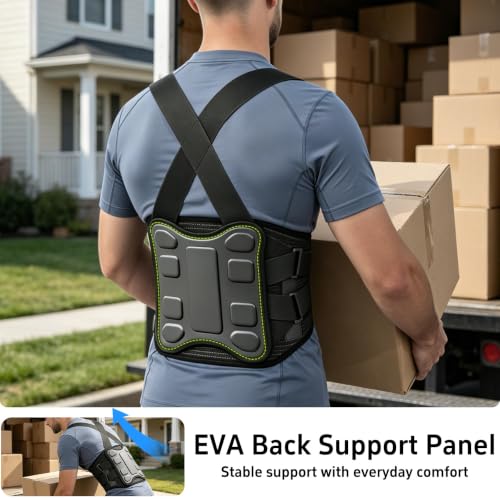 Back Brace Lumbar Support Belt for Pain Relief Men Women Work Lifting - color: Black, size: X-Large
