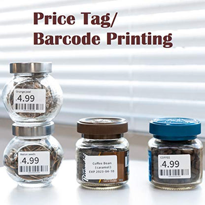 Phomemo Thermal Labels- Sticker Labels for M220/M250/M221/M260 Label Maker,2.36" X 1.57" (60mm X 40mm),170 Labels/Roll Multi-Purpose White Self-Adhesive Sticker Labels for Food,Supermarket,Address - size: 2.36" x 1.57"
