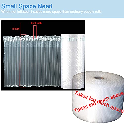 Inflatable Air Column Cushion Wrap Roll (12" x 935' Roll) Bump included- Large Bubble, Thick & Durable Protective Packaging for Moving, Shipping Fragile Items, Wine Bottle & Glassware Travel Protector - size: 12inch * 935ft