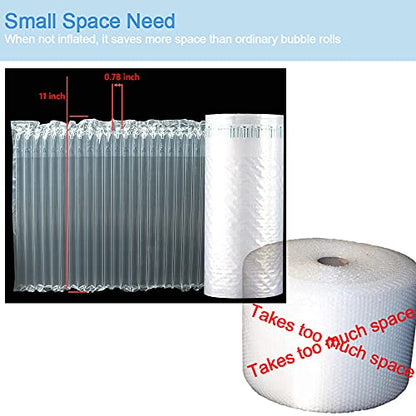 Inflatable Air Column Cushion Wrap Roll (12" x 935' Roll) Bump included- Large Bubble, Thick & Durable Protective Packaging for Moving, Shipping Fragile Items, Wine Bottle & Glassware Travel Protector - size: 12inch * 935ft